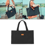 Maxbell Black Canvas Women Shoulder Tote Bag Picnics Retro Durable