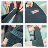 Maxbell Black Canvas Women Shoulder Tote Bag Picnics Retro Durable