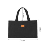 Maxbell Black Canvas Women Shoulder Tote Bag Picnics Retro Durable