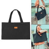 Maxbell Black Canvas Women Shoulder Tote Bag Picnics Retro Durable