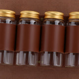 Maxbell Seasoning Bottle Storage Pouch Spice Jar Sealing Cooking Accessories Brown