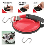 Maxbell Car Suction Cup Anchor with Securing S Hook Sucker Cup for Car Awning Boat Red