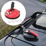 Maxbell Car Suction Cup Anchor with Securing S Hook Sucker Cup for Car Awning Boat Red