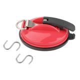 Maxbell Car Suction Cup Anchor with Securing S Hook Sucker Cup for Car Awning Boat Red