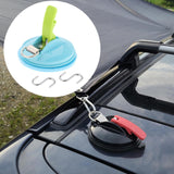 Maxbell Car Suction Cup Anchor with Securing S Hook Sucker Cup for Car Awning Boat Light Blue