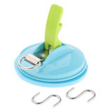 Maxbell Car Suction Cup Anchor with Securing S Hook Sucker Cup for Car Awning Boat Light Blue