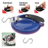 Maxbell Car Suction Cup Anchor with Securing S Hook Sucker Cup for Car Awning Boat Dark Blue