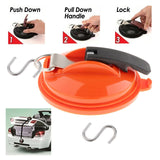 Maxbell Car Suction Cup Anchor with Securing S Hook Sucker Cup for Car Awning Boat Orange
