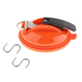 Maxbell Car Suction Cup Anchor with Securing S Hook Sucker Cup for Car Awning Boat Orange