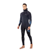 Maxbell Full Body Wetsuit with Long Zipper Long Sleeve Hooded Wetsuit for Fishing Gray XXXXL