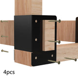 Maxbell Carbon Steel Firewood Bracket Kit Wood Storage Holder Log Rack Storage