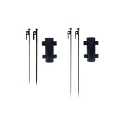 Maxbell Awning Rod Holder Metal Fixed Tube for Backpacking Outdoor Camping 30CM