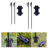 Maxbell Awning Rod Holder Metal Fixed Tube for Backpacking Outdoor Camping 30CM