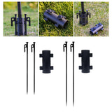 Maxbell Awning Rod Holder Metal Fixed Tube for Backpacking Outdoor Camping 30CM