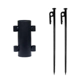 Maxbell Awning Rod Holder Metal Fixed Tube for Backpacking Outdoor Camping 30CM