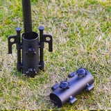 Maxbell Awning Rod Holder Metal Fixed Tube for Backpacking Outdoor Camping 40CM