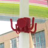 Maxbell Beach Umbrella Hanging Hook Holder Adjustable for Towels Camping Beach red