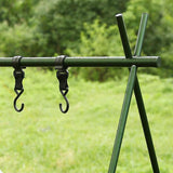Maxbell Folding Triangle Rack Durable Cookware Aluminum Alloy for Camping Picnic Green