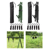 Maxbell Folding Triangle Rack Durable Cookware Aluminum Alloy for Camping Picnic Green