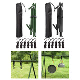 Maxbell Folding Triangle Rack Durable Cookware Aluminum Alloy for Camping Picnic Green
