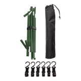 Maxbell Folding Triangle Rack Durable Cookware Aluminum Alloy for Camping Picnic Green