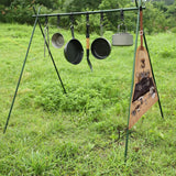 Maxbell Folding Triangle Rack Durable Cookware Aluminum Alloy for Camping Picnic Green