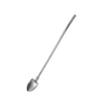 Maxbell Stainless Steel Straw Long Handle Spoon with Brush Straight and Tip
