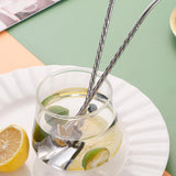 Maxbell Stainless Steel Straw Long Handle Spoon with Brush Straight and Tip