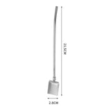 Maxbell Stainless Steel Straw Long Handle Spoon with Brush Straight and Square