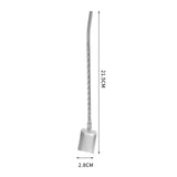 Maxbell Stainless Steel Straw Long Handle Spoon with Brush Spiral and Square
