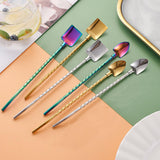 Maxbell Shovel Scoop Tableware Iced Tea Spoon Mini Spoons for Desserts for Tea Straight Tip Shovel