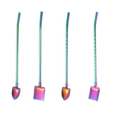 Maxbell Shovel Scoop Tableware Iced Tea Spoon Mini Spoons for Desserts for Tea Straight Tip Shovel