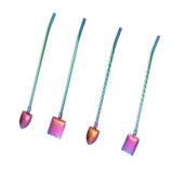 Maxbell Shovel Scoop Tableware Iced Tea Spoon Mini Spoons for Desserts for Tea Straight Tip Shovel