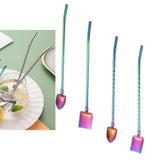Maxbell Shovel Scoop Tableware Iced Tea Spoon Mini Spoons for Desserts for Tea Straight Tip Shovel