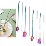 Maxbell Shovel Scoop Tableware Iced Tea Spoon Mini Spoons for Desserts for Tea Straight Tip Shovel