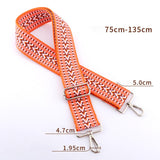 Maxbell Wide Shoulder Strap Replacement Belts Adjustable Wallet Bag Repair Orange