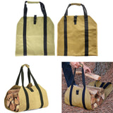 Maxbell Log Carrier Tote Carrying Rack Woodpile Firewood Carrier for Indoor BBQ khaki