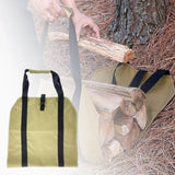 Maxbell Log Carrier Tote Carrying Rack Woodpile Firewood Carrier for Indoor BBQ light khaki
