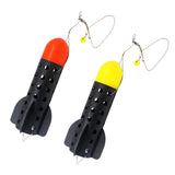 Maxbell Fishing Bait Thrower Tackle bait feeders Holder Long Distance Casting Red