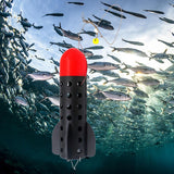 Maxbell Fishing Bait Thrower Tackle bait feeders Holder Long Distance Casting Red