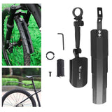 Maxbell Bicycle Fenders Front and Rear Set Foldable Portable for Mountain Bike Black