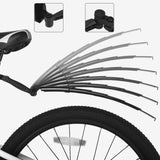 Maxbell Bicycle Fenders Front and Rear Set Foldable Portable for Mountain Bike Black