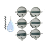 Maxbell 6 Pieces Surfboard Leash Plug 25mm Diameter Surfboard Tail Rudder Slot White