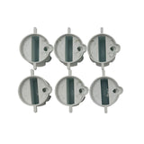 Maxbell 6 Pieces Surfboard Leash Plug 25mm Diameter Surfboard Tail Rudder Slot White