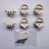 Maxbell 6 Pieces Surfboard Leash Plug 25mm Diameter Surfboard Tail Rudder Slot White