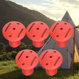 Maxbell 5x Trekking Tip Protectors for Mountain Climbing Walking Canes Accessories red