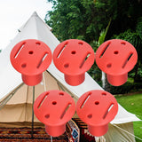 Maxbell 5x Trekking Tip Protectors for Mountain Climbing Walking Canes Accessories red