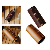 Maxbell Portable Gas Canister Cover Gas Cylinder Tank Cover for Camping Cooking Red Brown
