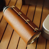 Maxbell Portable Gas Canister Cover Gas Cylinder Tank Cover for Camping Cooking Light Brown