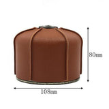 Maxbell PU Gas Canister Cover Gas Cylinder Tank Cover for Outdoor Camping Travel  8cmx10.8cm